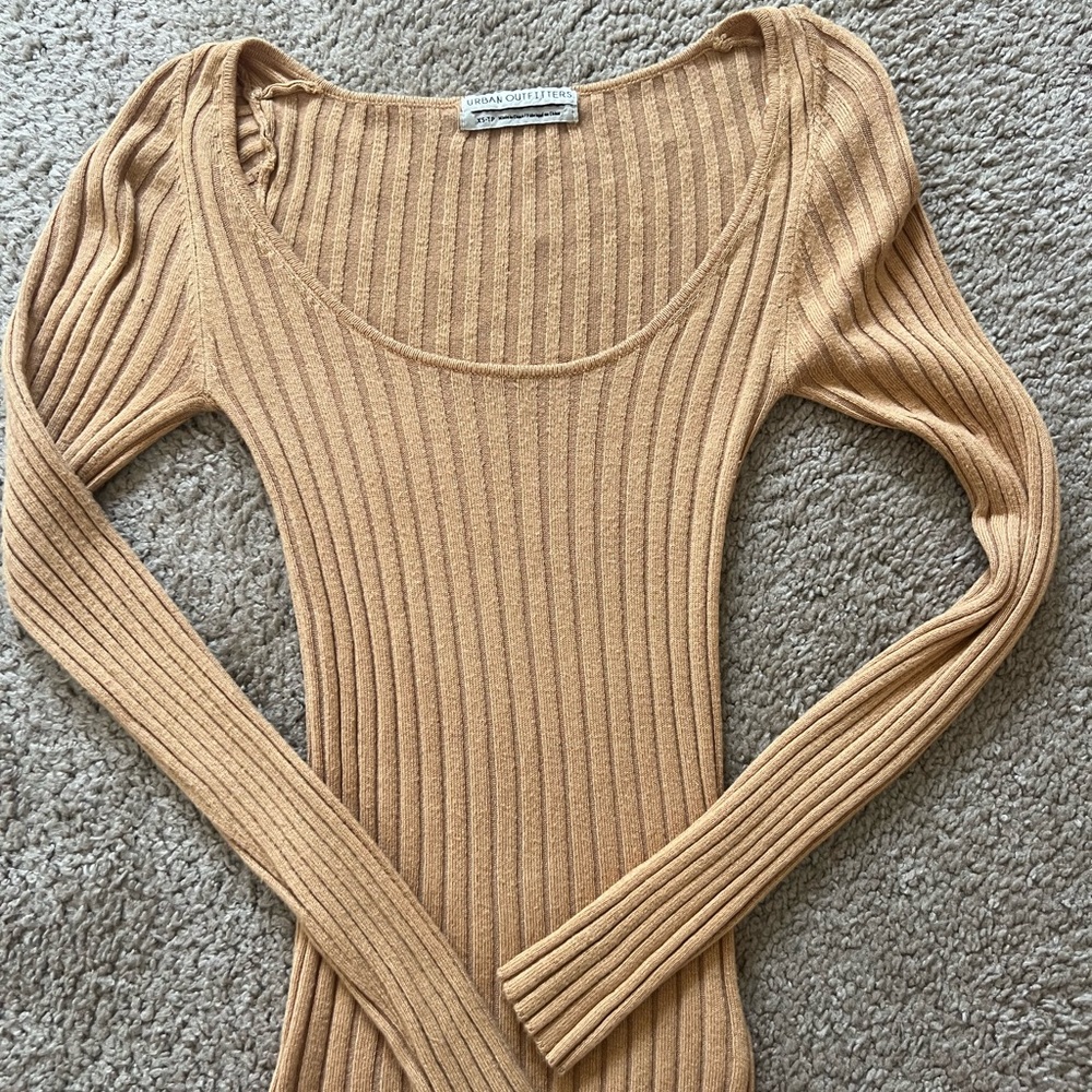 Ribbed Tan Sweater from urban outfitters